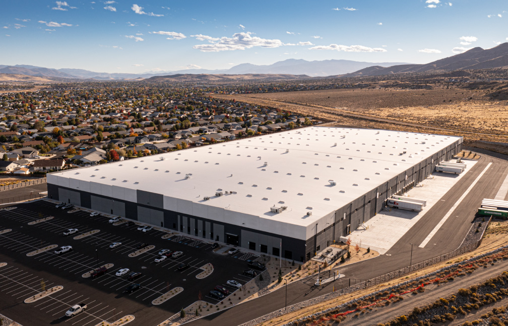 aerial of a distribution facility built for scannell properties in reno nevada